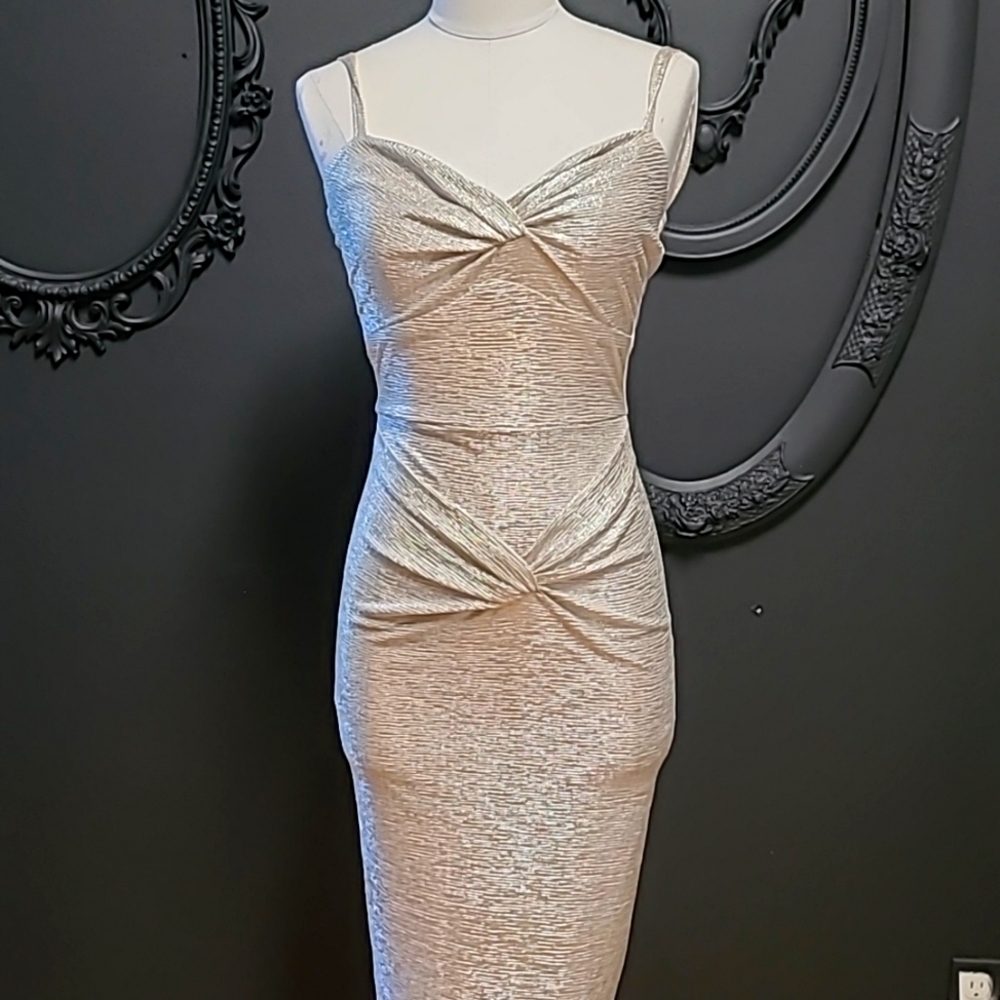 Stop staring sliver dress